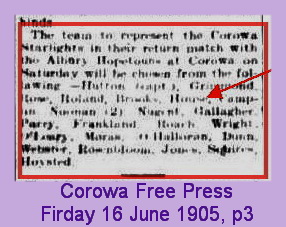1905 Ray playing for the Starlights v2